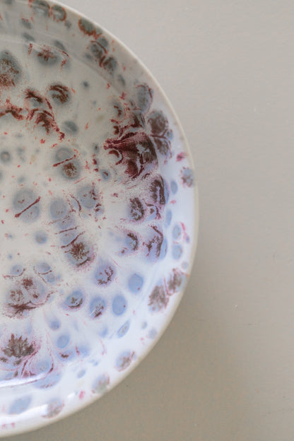 Footed Blue Glazed Bowl