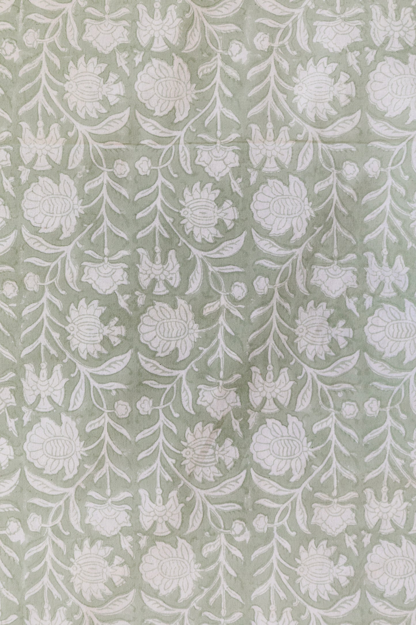 Green Floral Tablecloth, 72"x132"