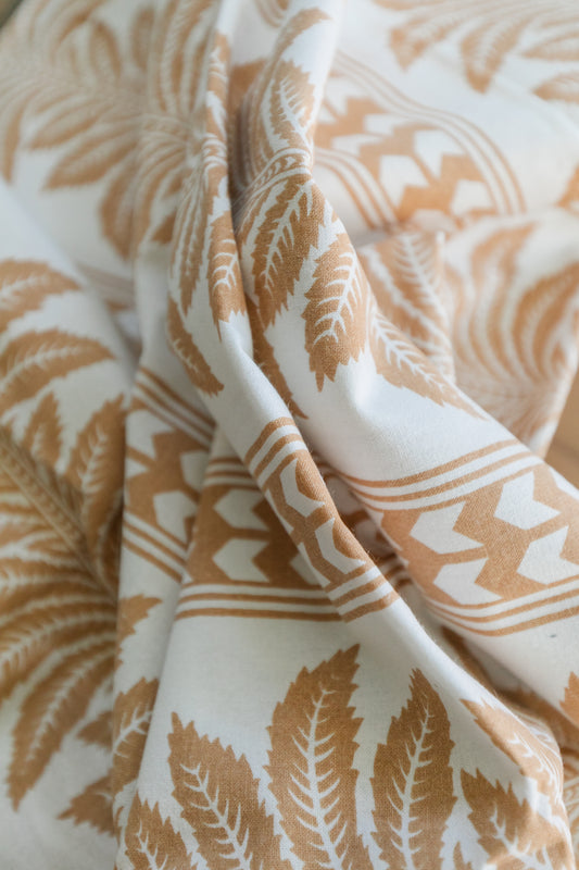 Palm Tan Tablecloth, 60"x135"