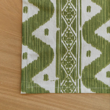 Wavy Green Tablecloth, 60"x132"