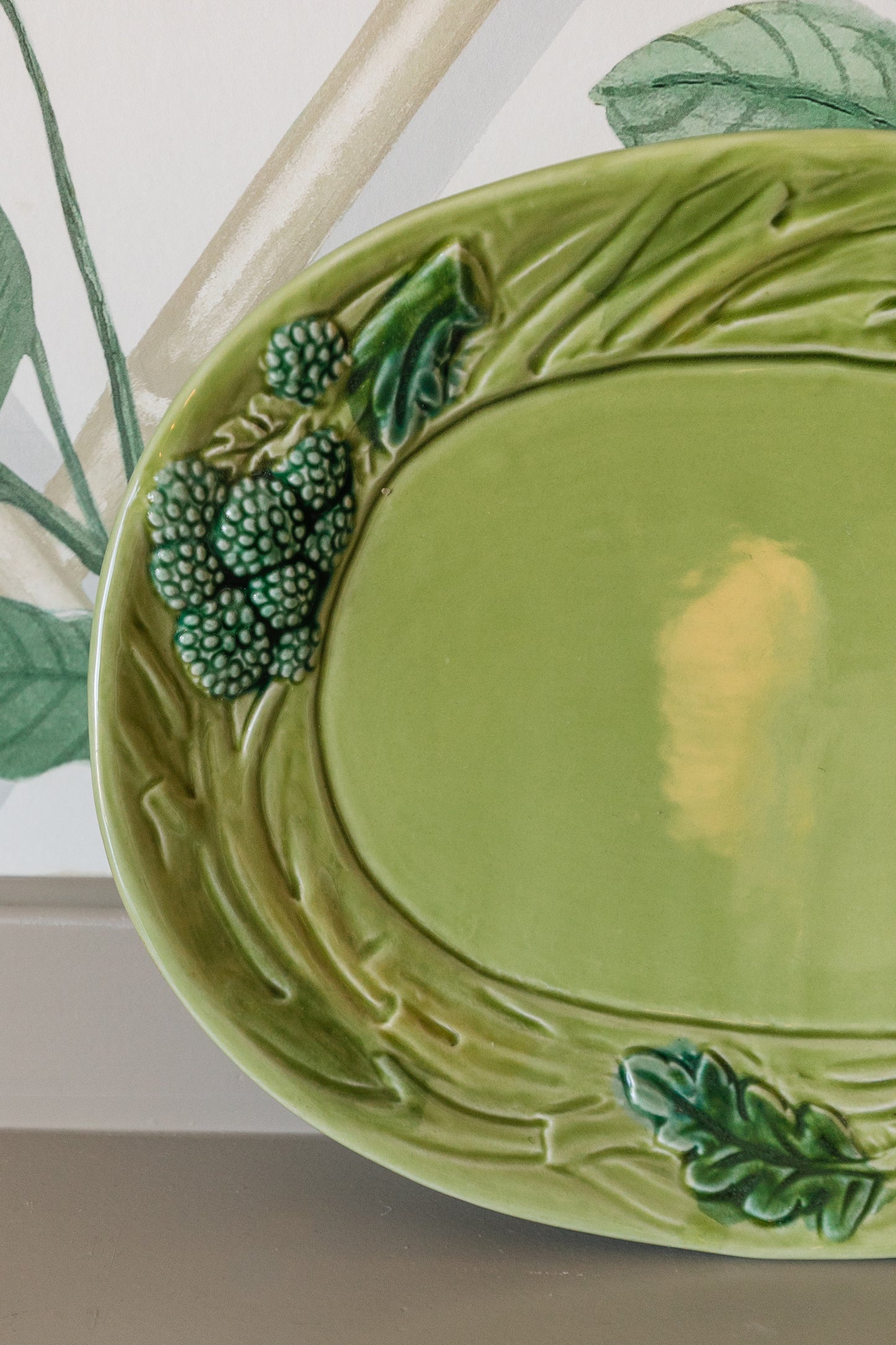 Green Oval Dish