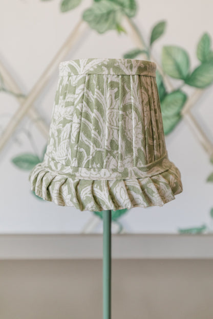 Green Ruffle Mini Lampshade