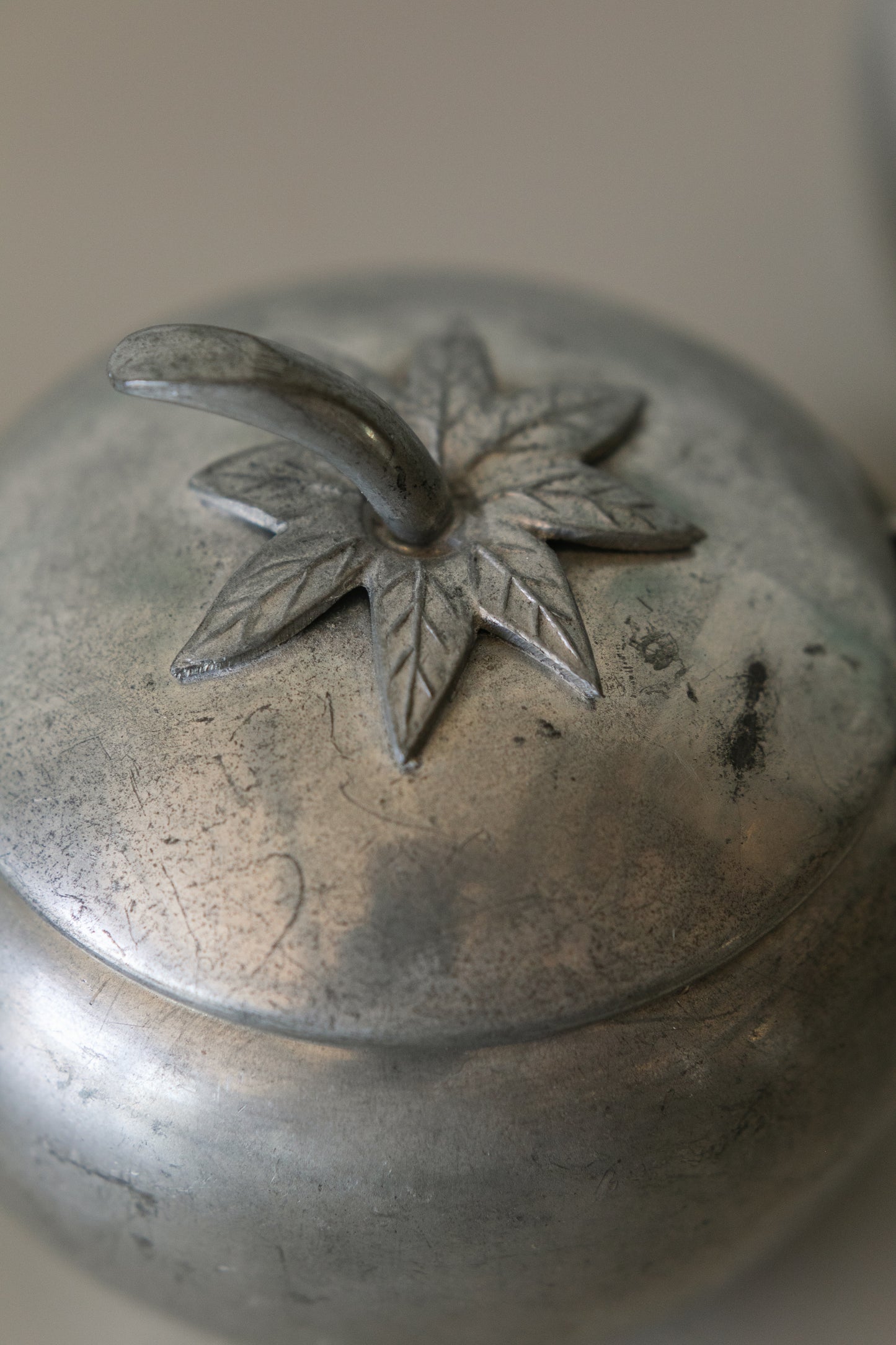 Vintage Stainless Tomato Cream & Sugar