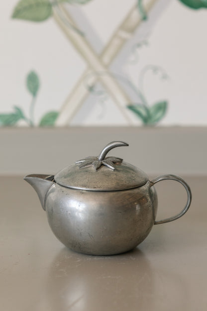 Vintage Stainless Tomato Cream & Sugar