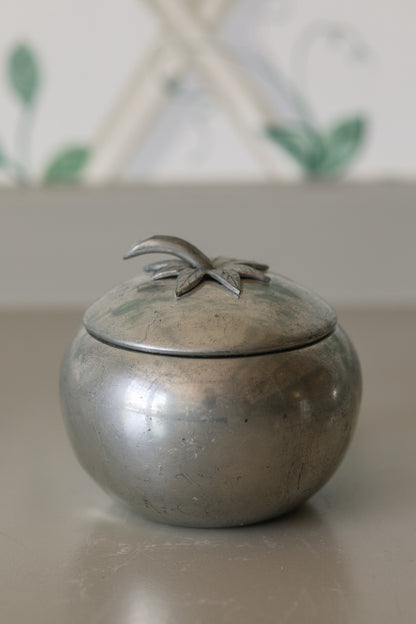 Vintage Stainless Tomato Cream & Sugar