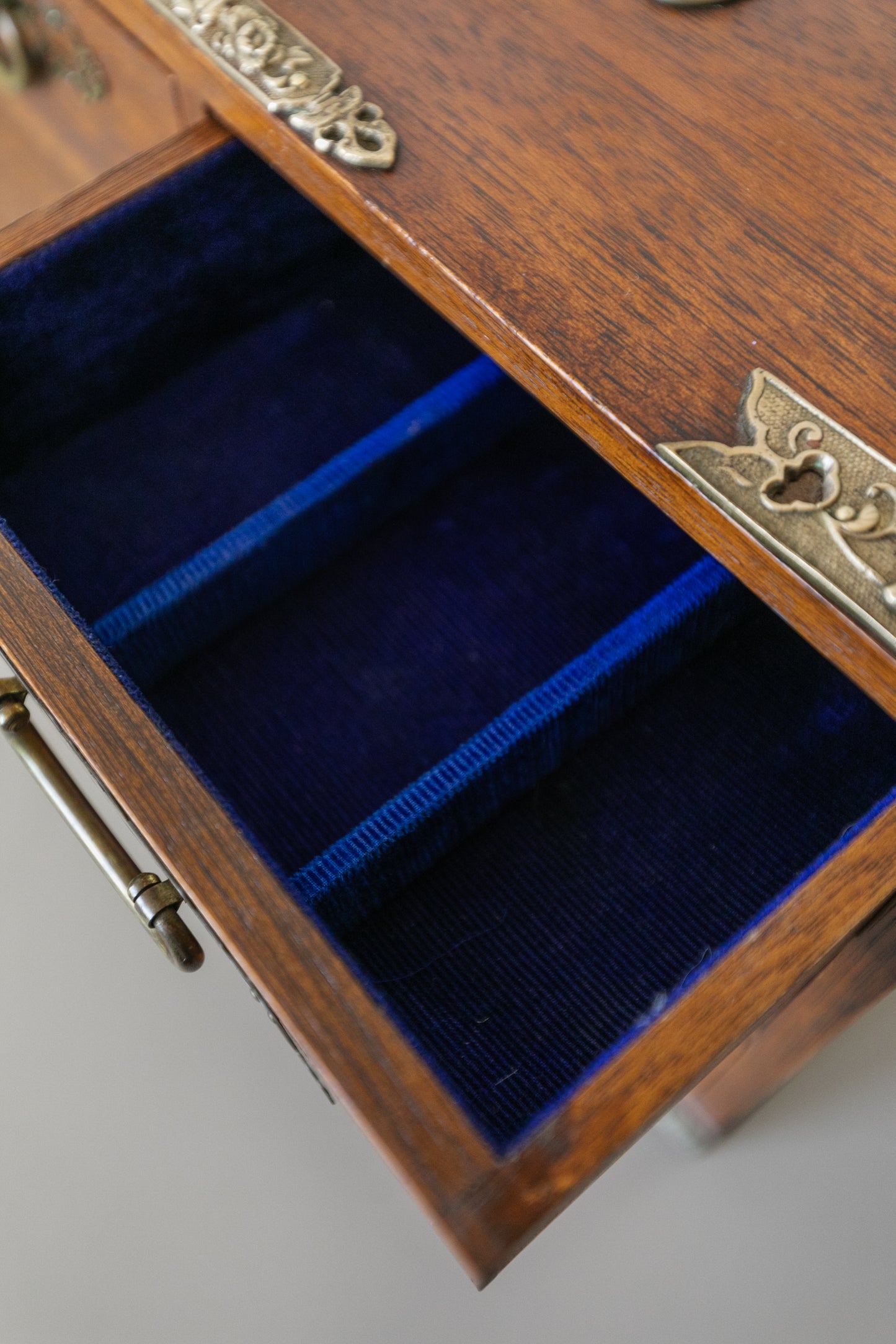 Wood & Brass Jewelry Box