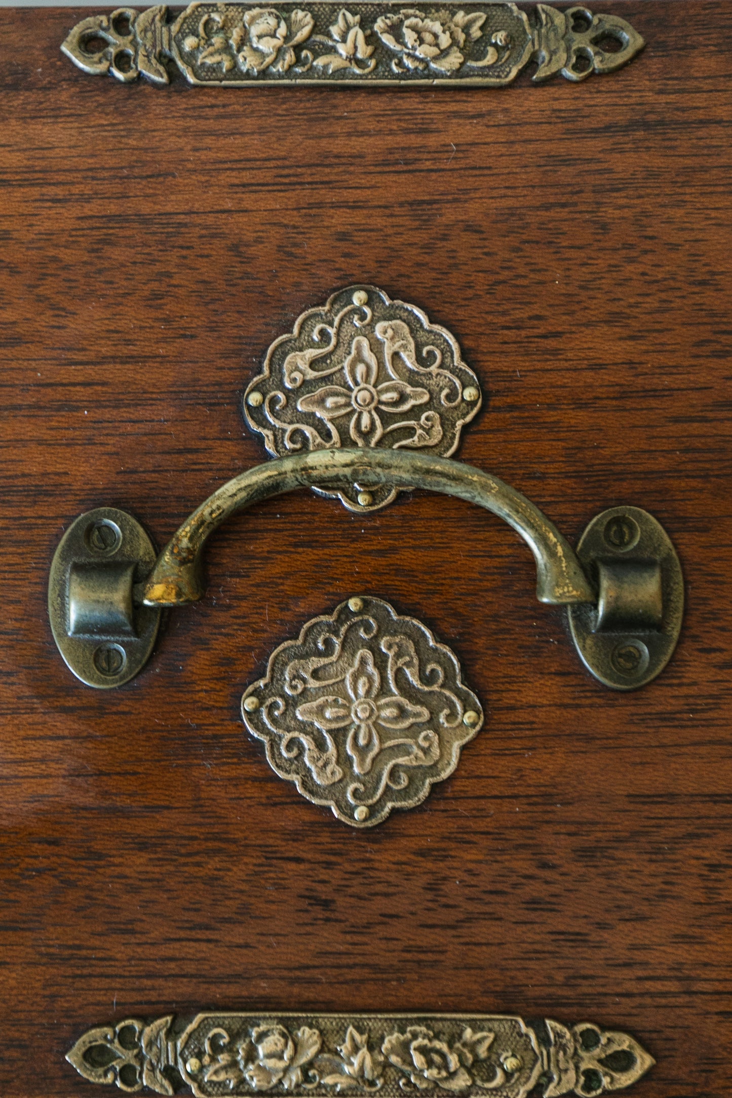Wood & Brass Jewelry Box