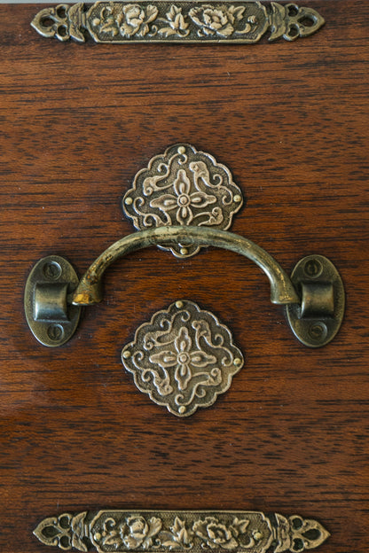 Wood & Brass Jewelry Box
