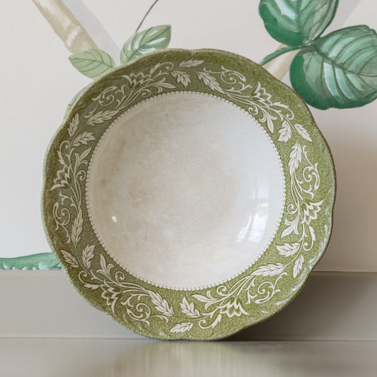 Green Transfer Ware Bowl