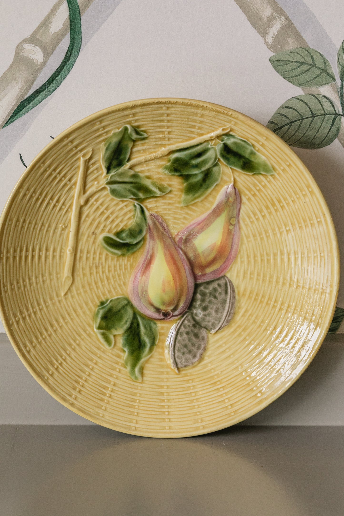 Majolica Yellow Pear Plate