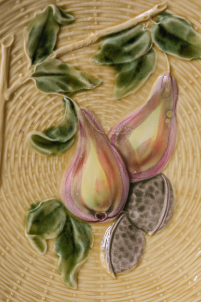 Majolica Yellow Pear Plate
