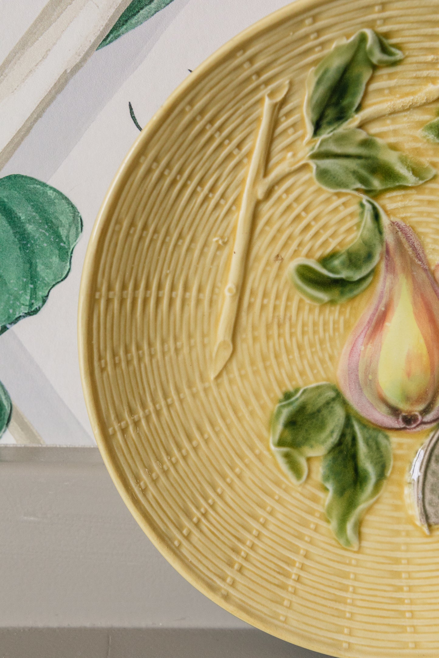 Majolica Yellow Pear Plate