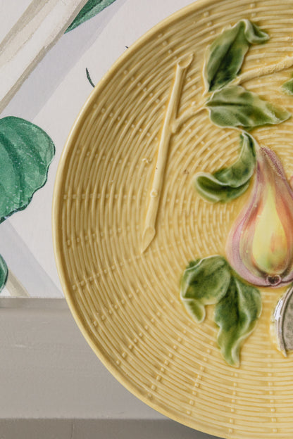 Majolica Yellow Pear Plate