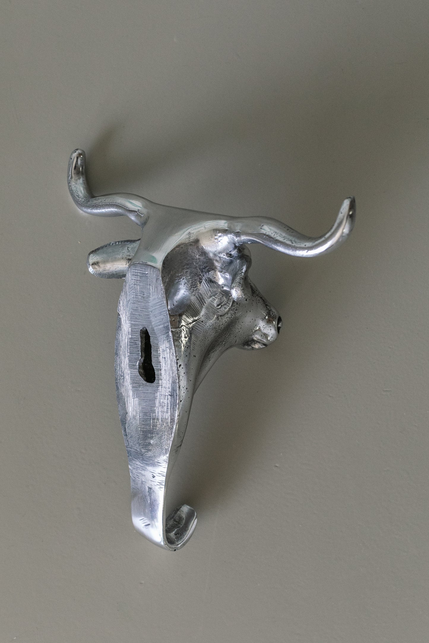 Silver Bull Wall Hook