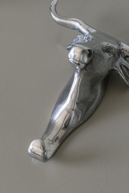 Silver Bull Wall Hook