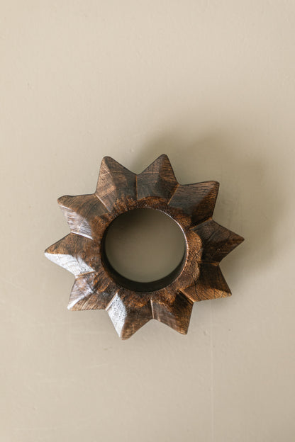 Starburst Wood Napkin Ring