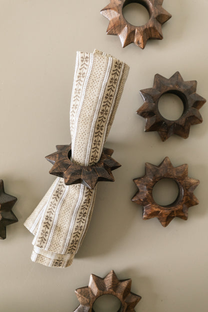 Starburst Wood Napkin Ring