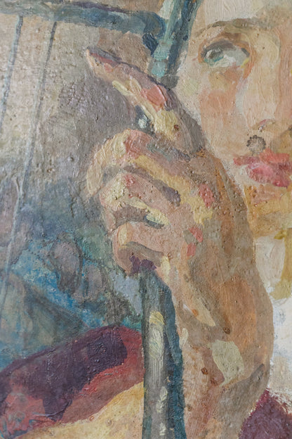 Large Framed Original Painting Greek Goddesses