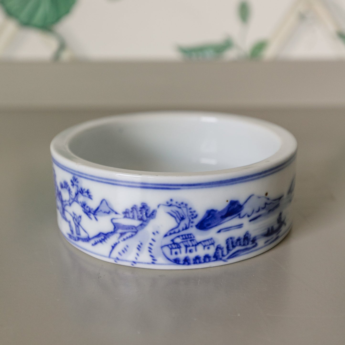 Shallow Blue and White Dish