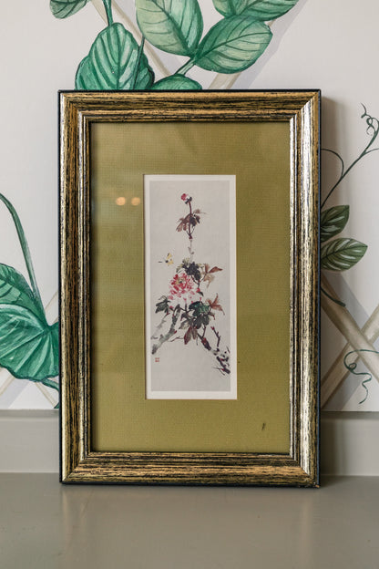 Framed Flower Print Pair