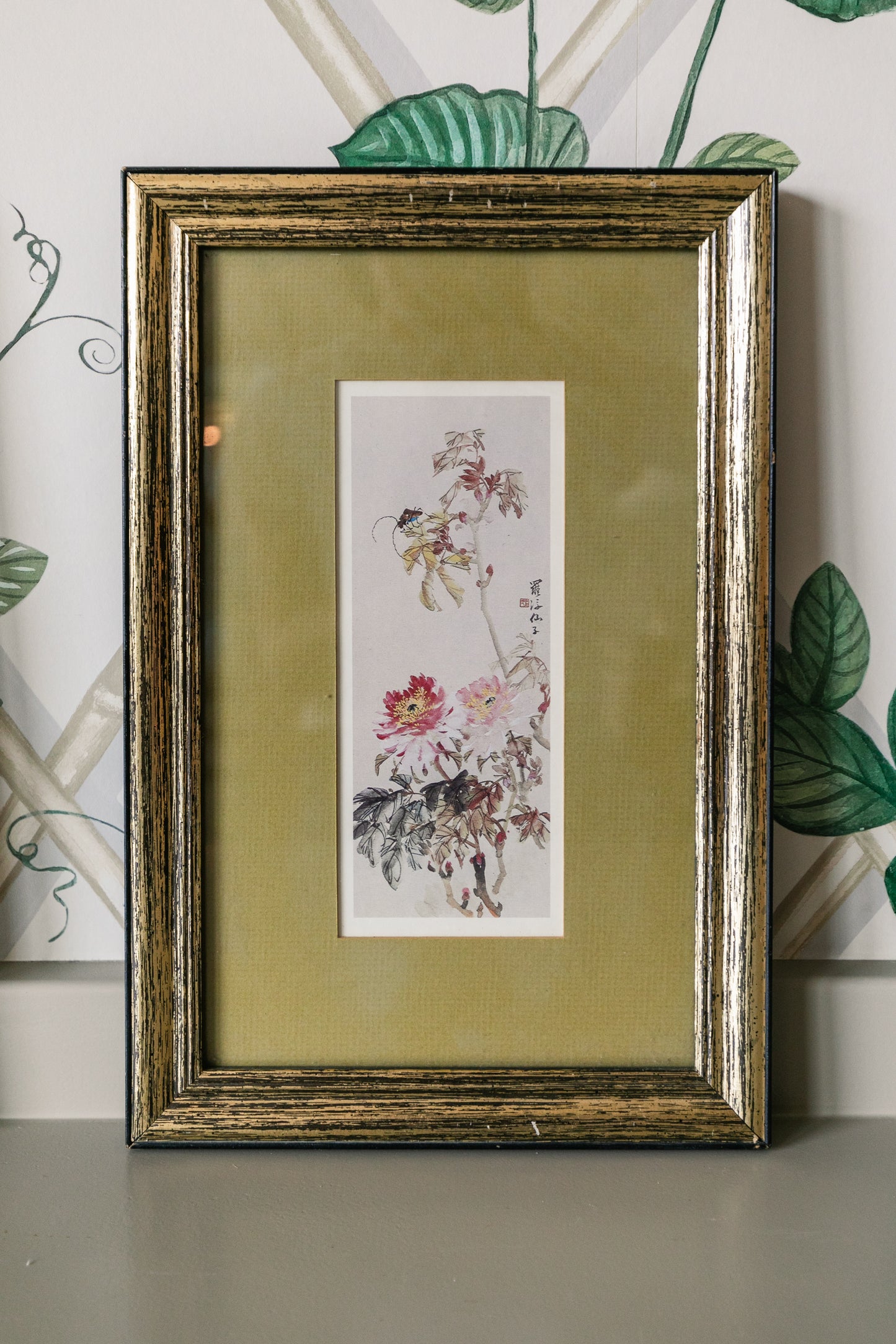 Framed Flower Print Pair