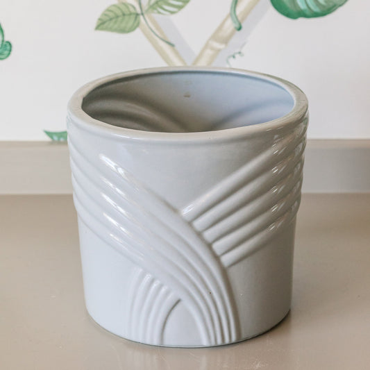 Medium Blue Gray Flower Pot