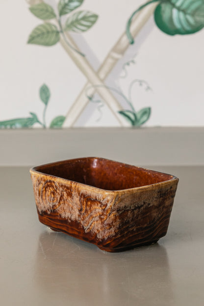 Brush McCoy Faux Bois Rectangle Pot