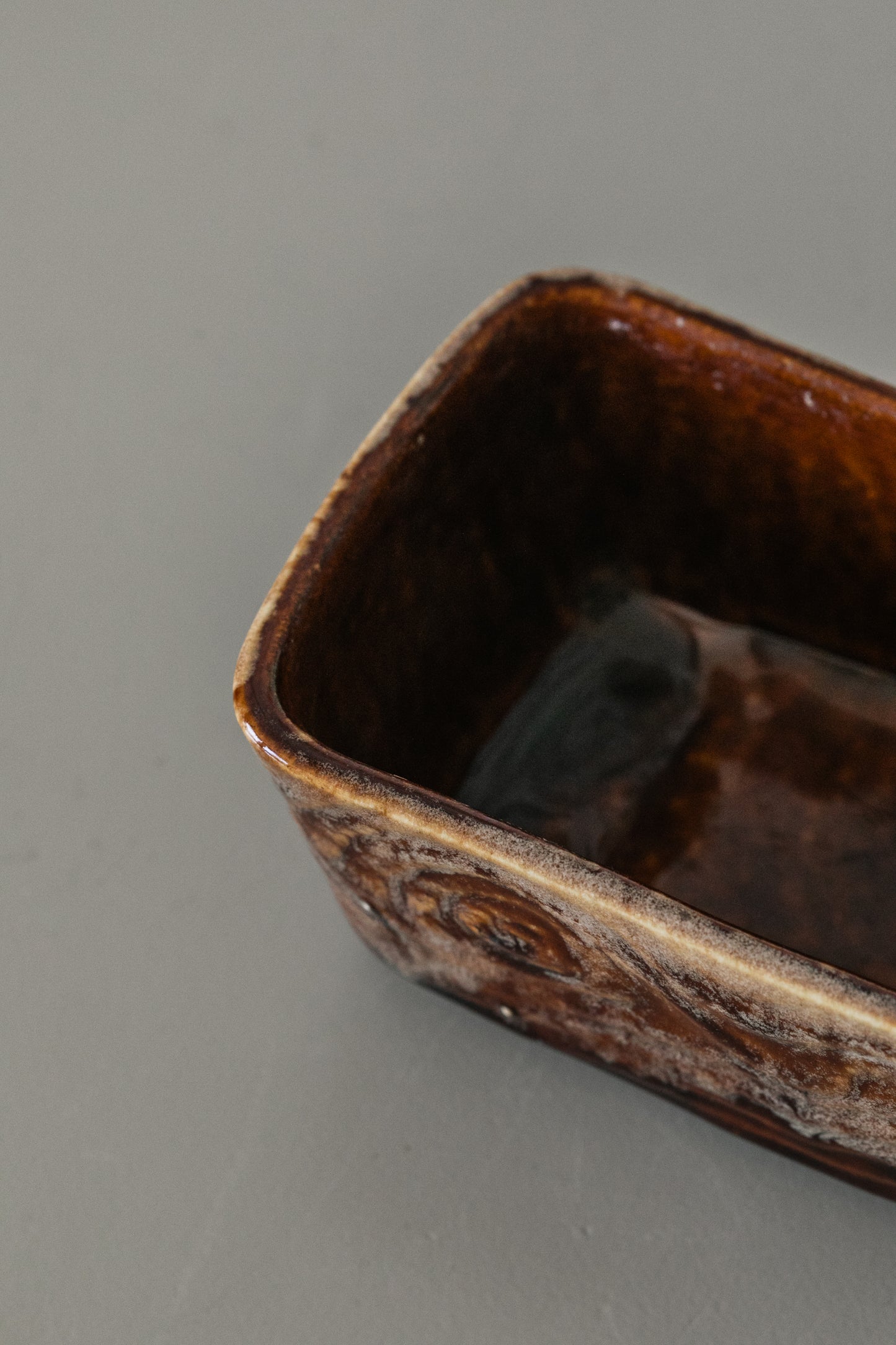 Brush McCoy Faux Bois Rectangle Pot