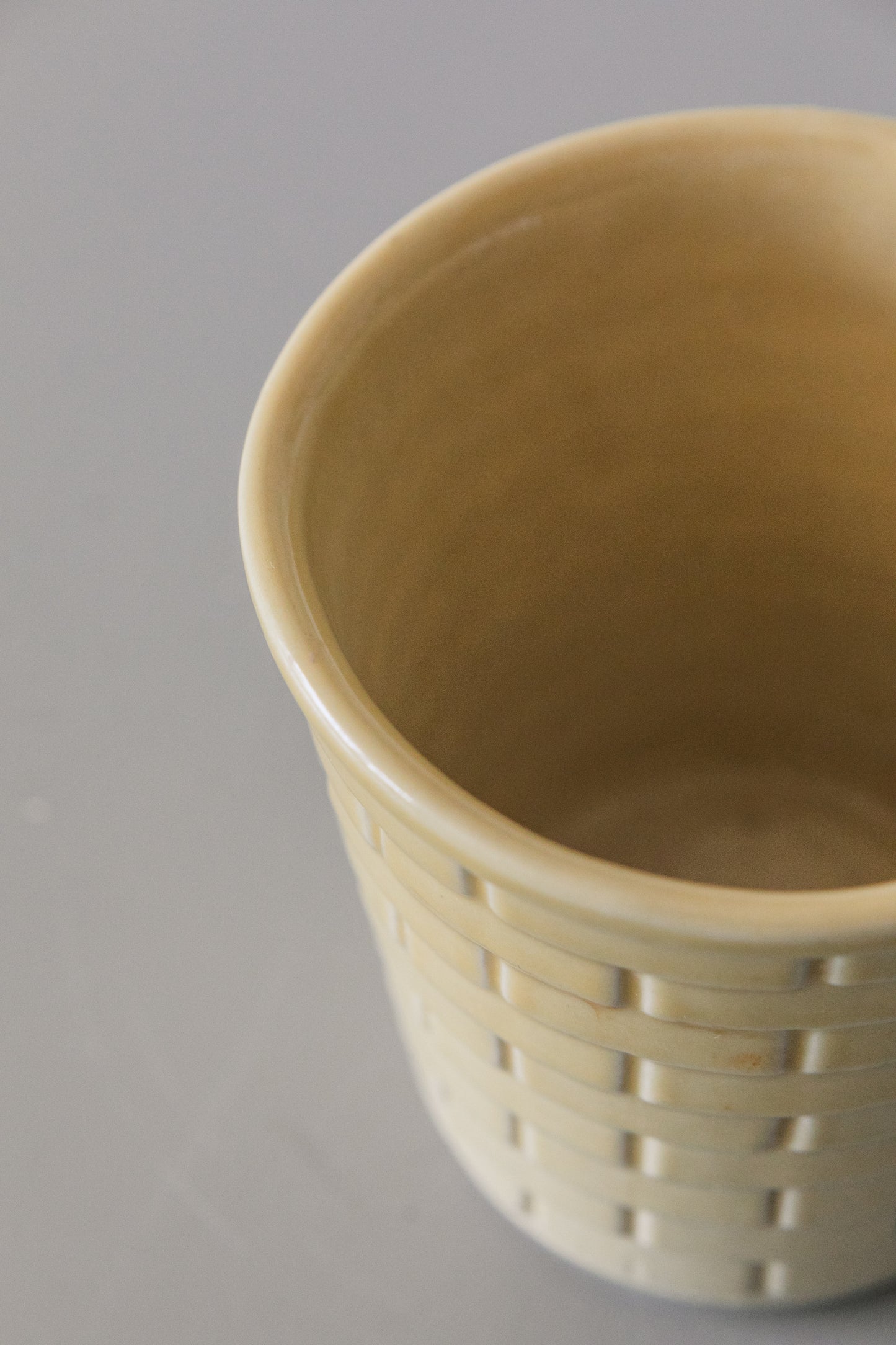 Mid Century Yellow Pot