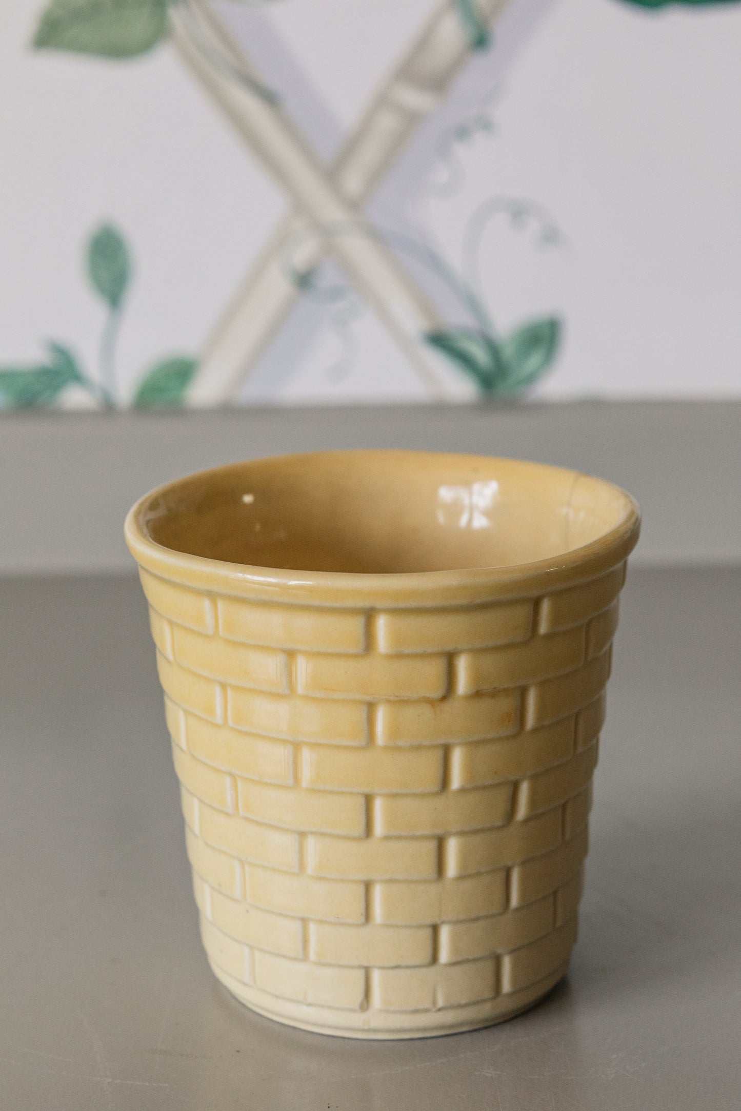 Mid Century Yellow Pot