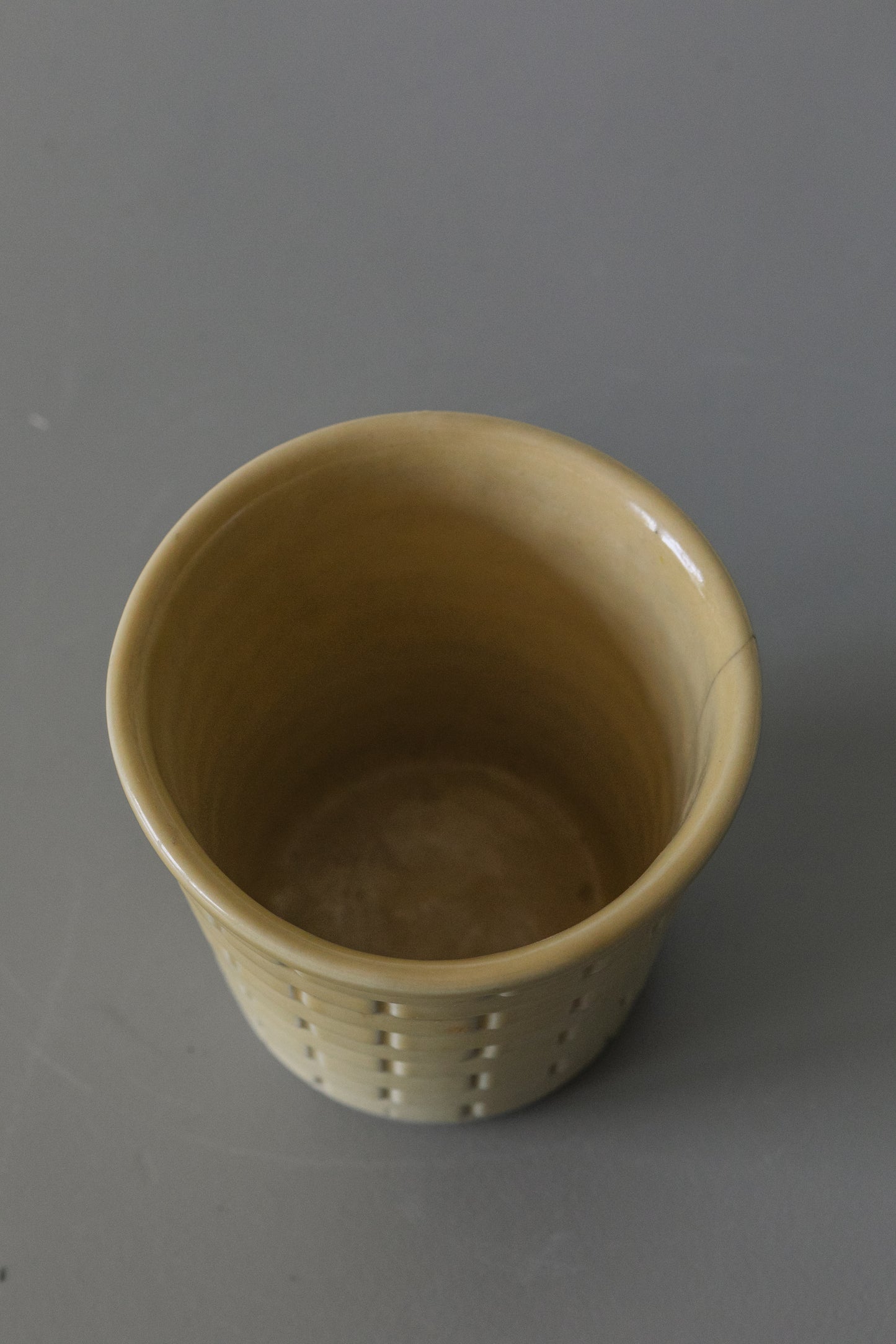 Mid Century Yellow Pot