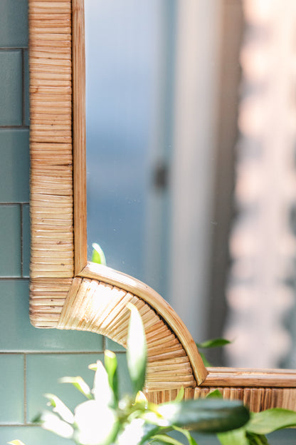 Rattan Small Mirrror by MARE