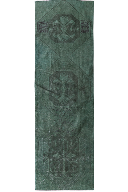 Emerald Green Turkish Wool Runner (3x9)