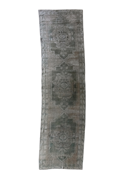 Vintage Persian (4x12) Distressed Sage Green Runner