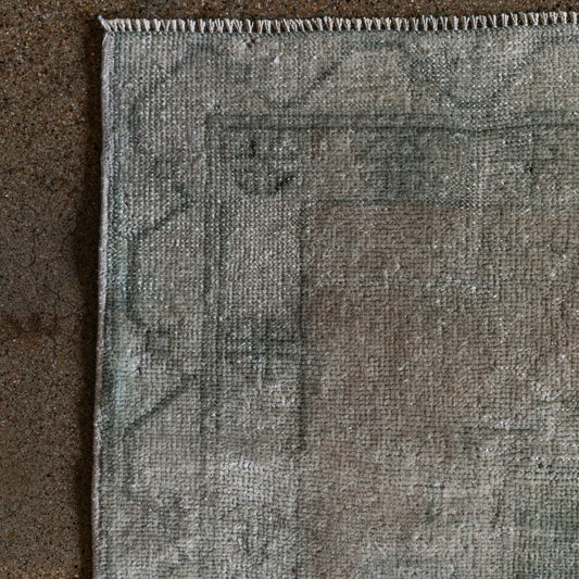 Vintage Persian (4x12) Distressed Sage Green Runner