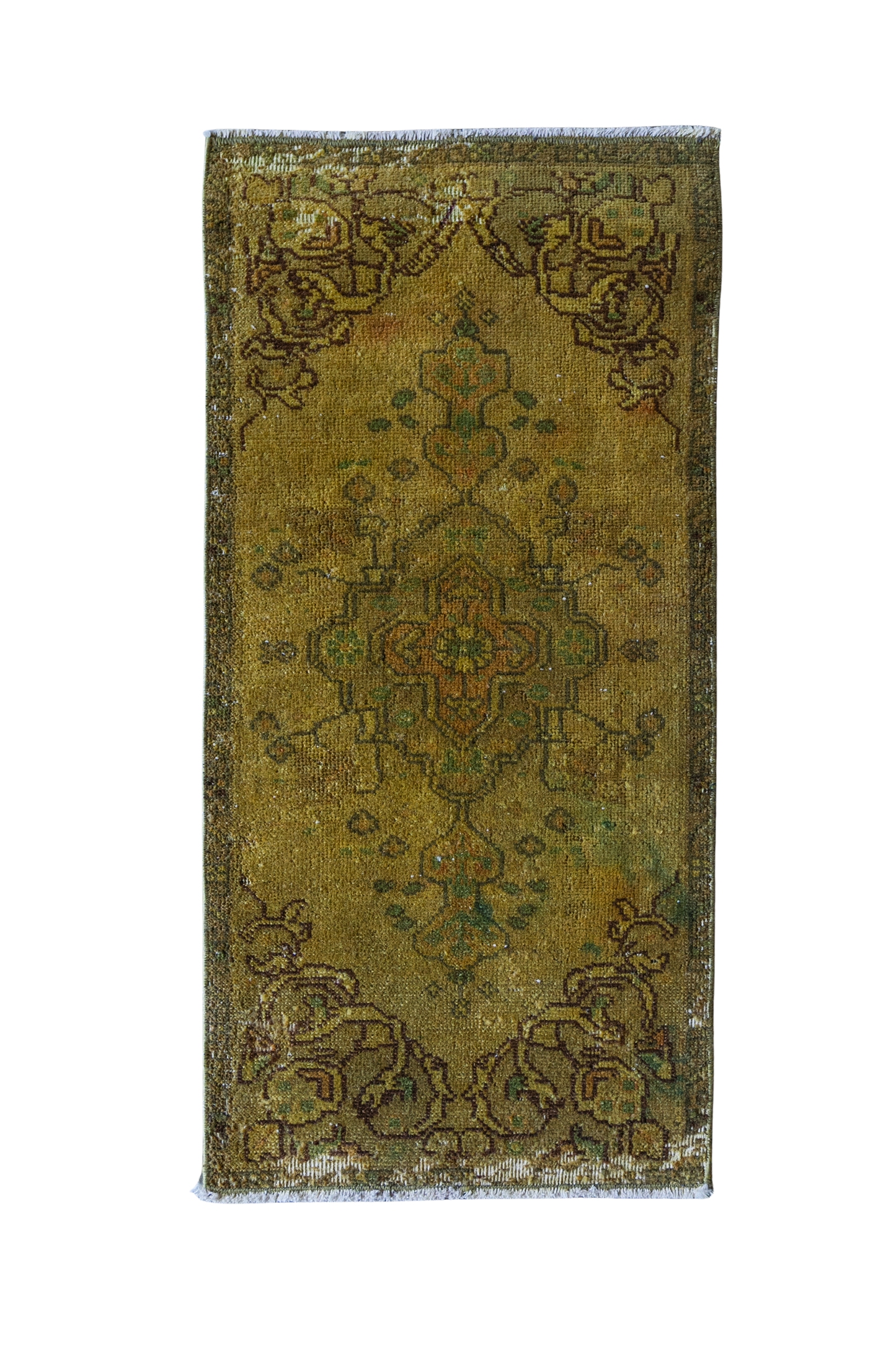 Vintage Overdyed Gold Accent Rug