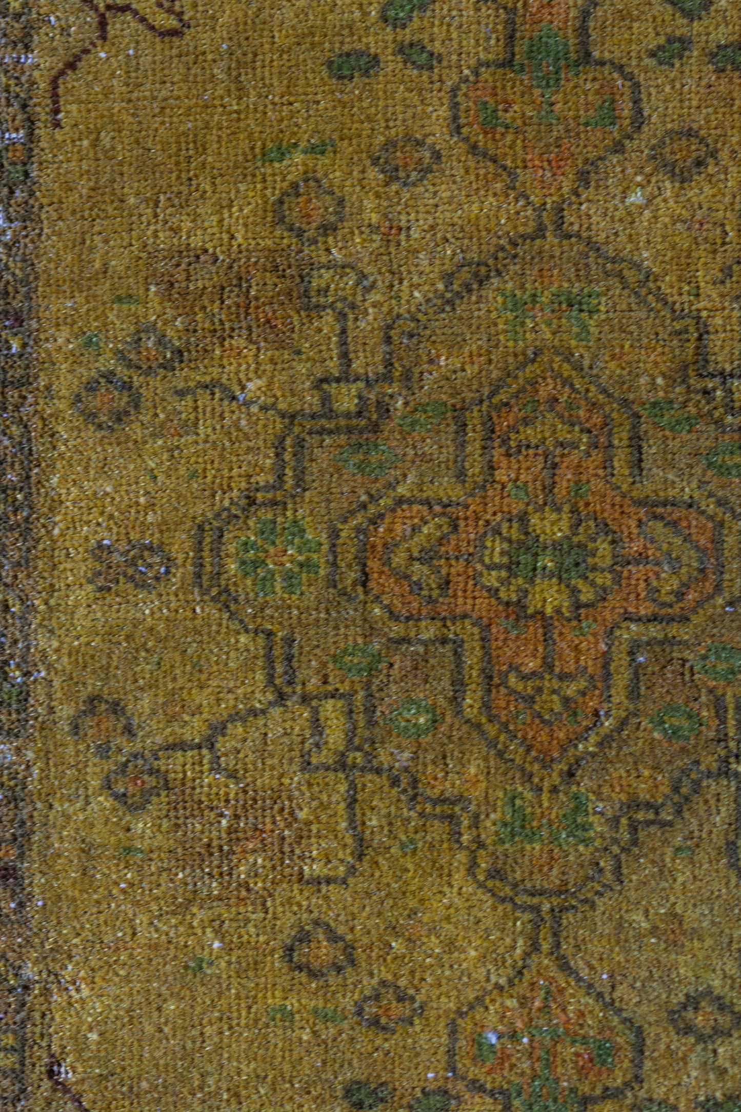Vintage Overdyed Gold Accent Rug