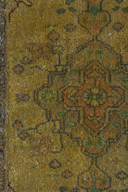 Vintage Overdyed Gold Accent Rug