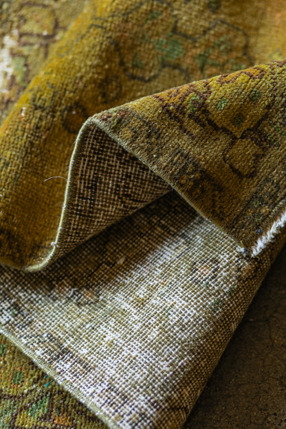 Vintage Overdyed Gold Accent Rug