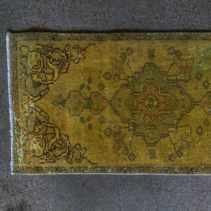 Vintage Overdyed Gold Accent Rug