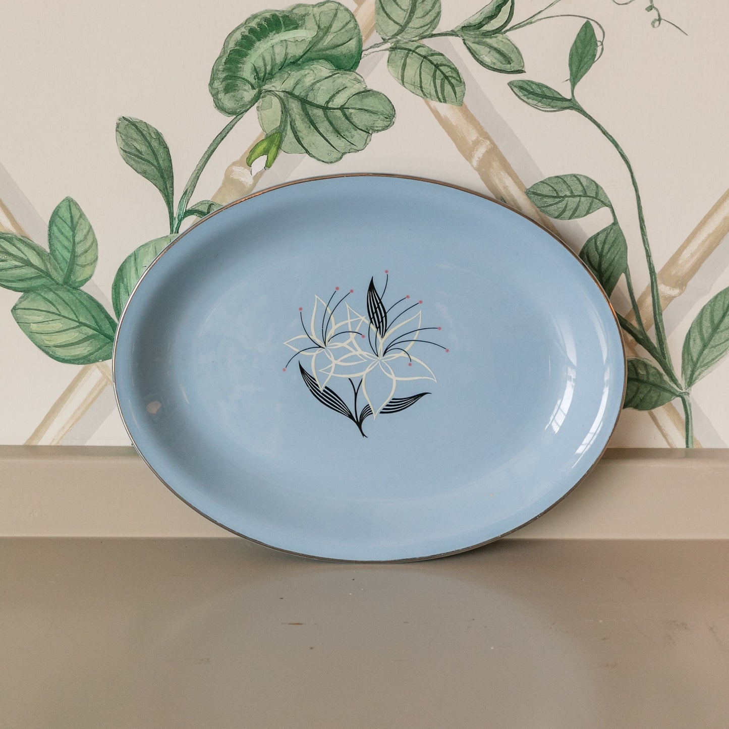 Vintage Hand-Painted Homer Laughlin Skytone Plate