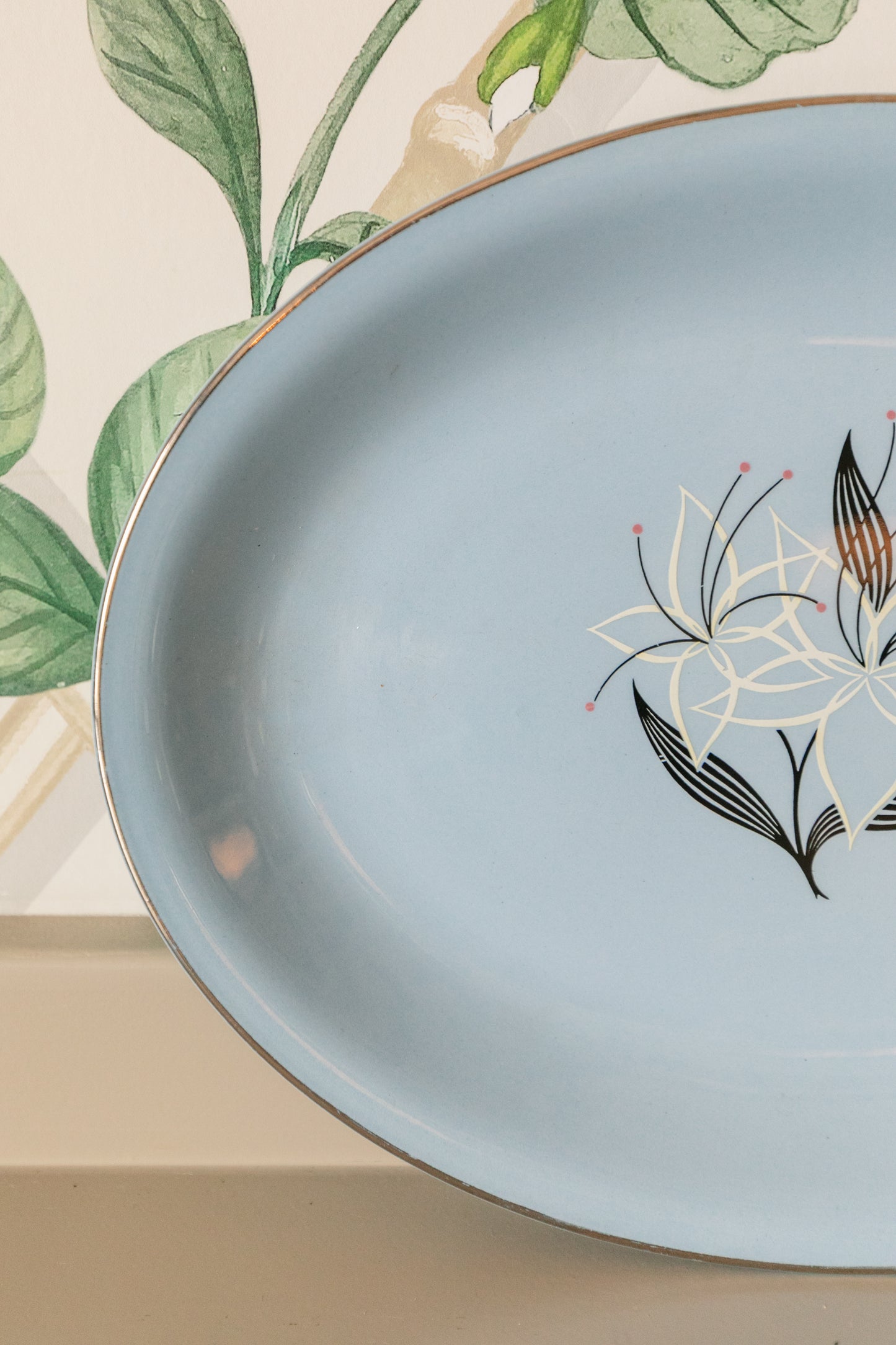 Vintage Hand-Painted Homer Laughlin Skytone Plate