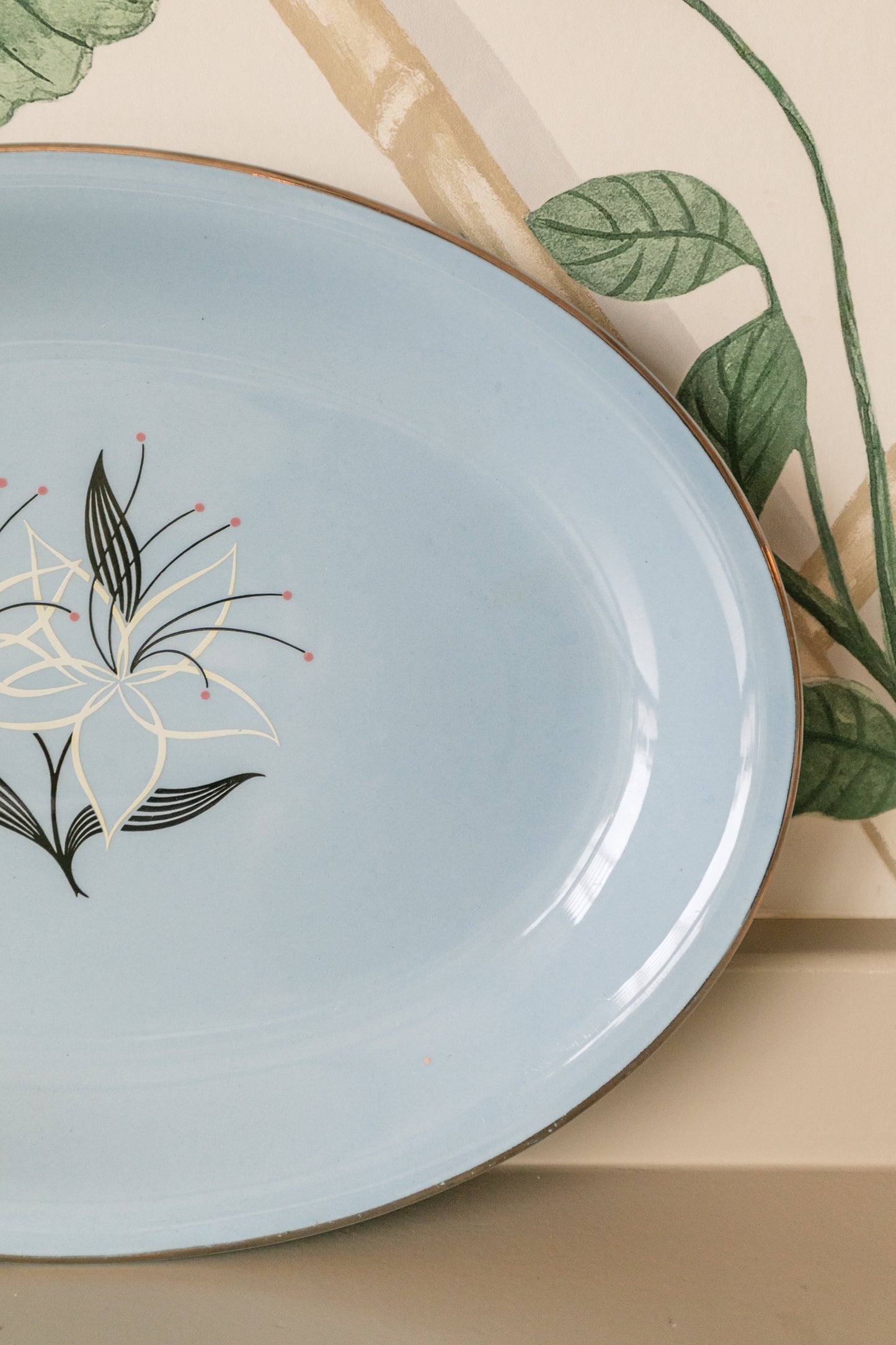 Vintage Hand-Painted Homer Laughlin Skytone Plate