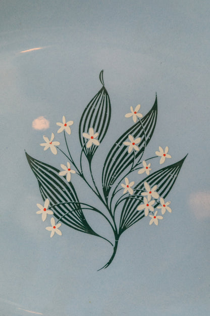Vintage Floral Hand-Painted Homer Laughlin Skytone Plate