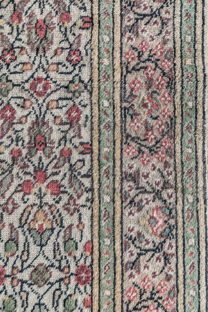 Vintage Persian (4x6) Floral Hand-Knotted Wool Rug