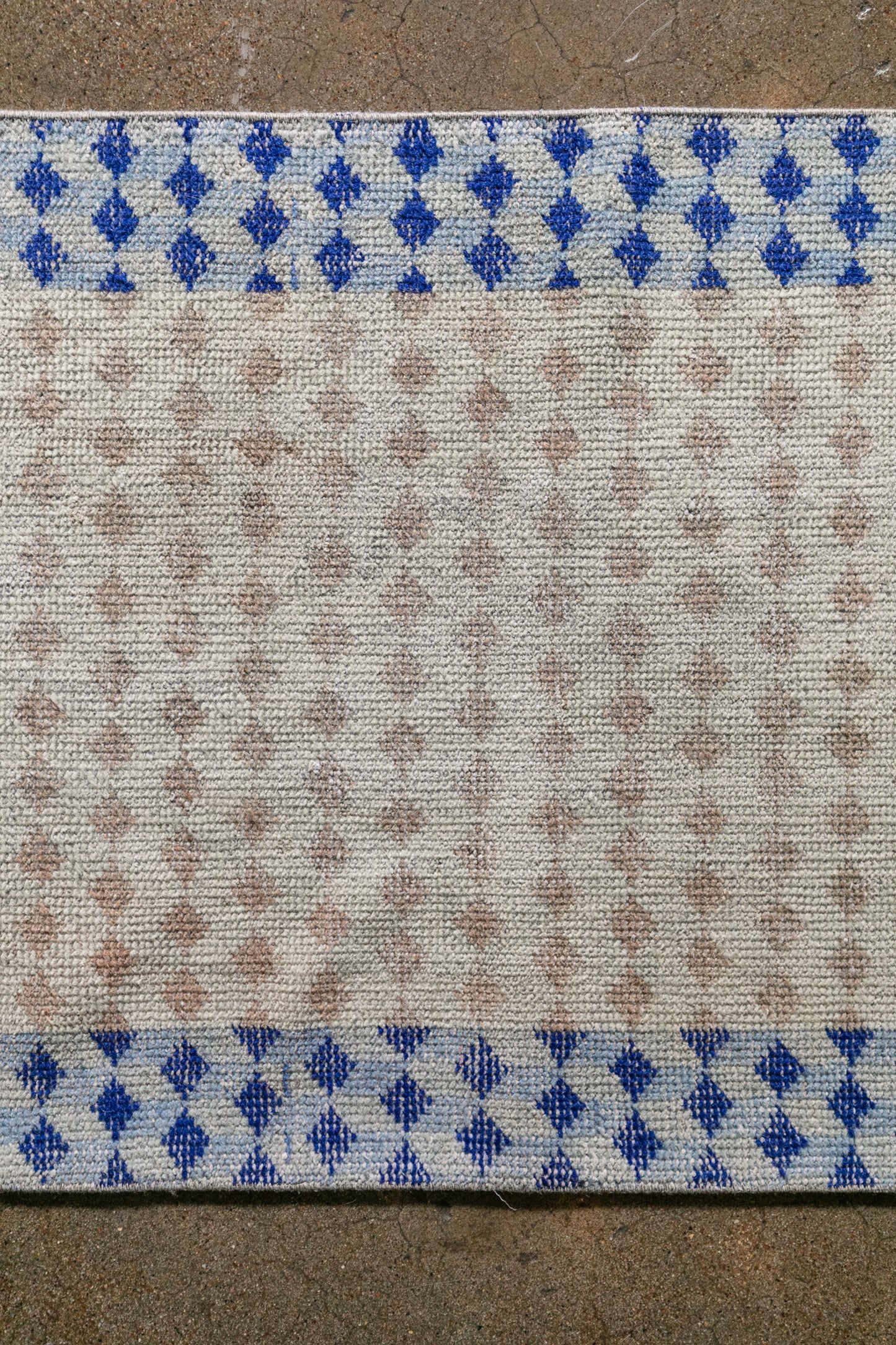 Vintage Turkish (2x11) Diamond Lattice Hand-Knotted Wool Runner
