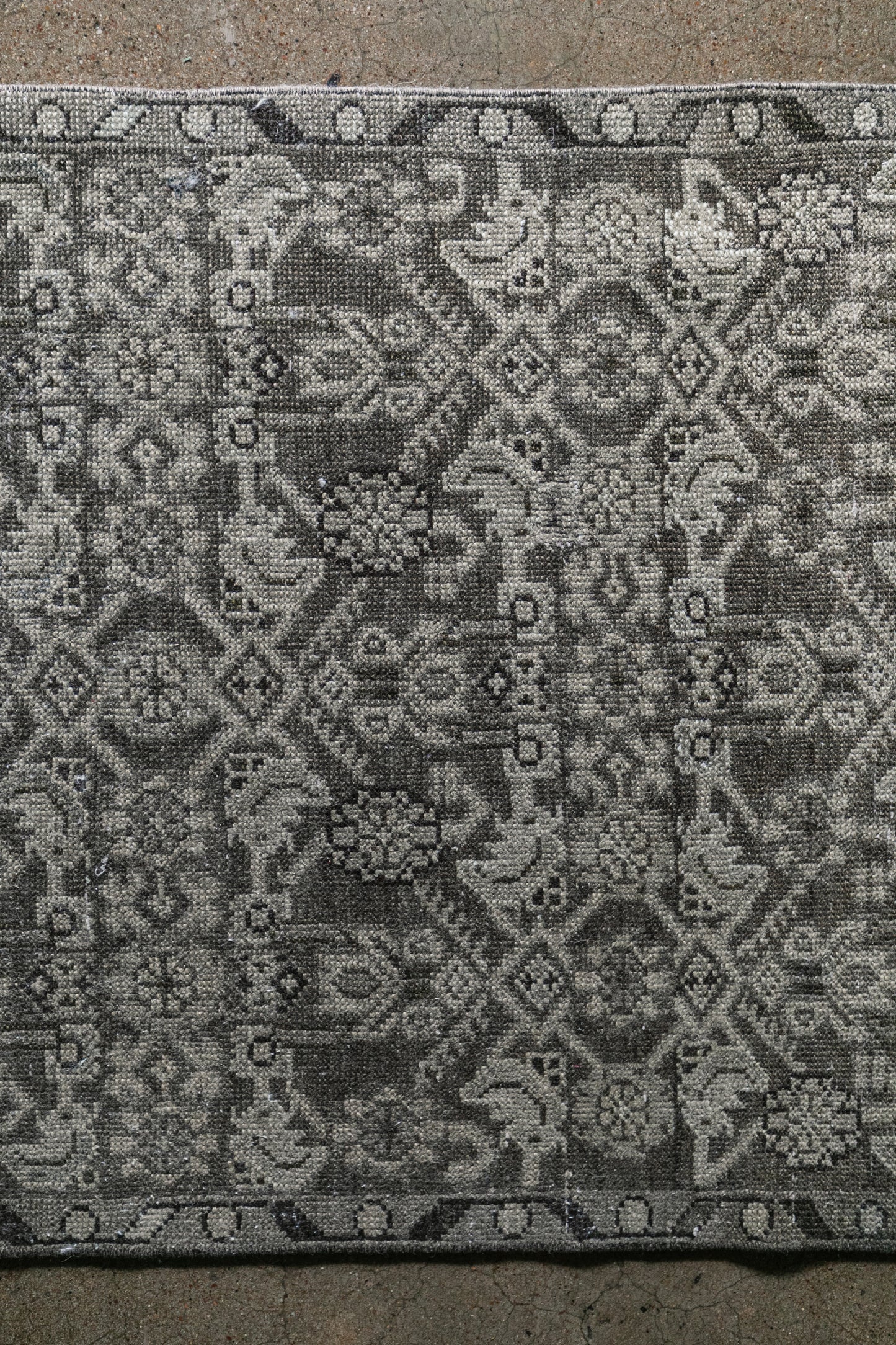 Vintage Turkish (3x12) Floral Hand-Knotted Wool Runner