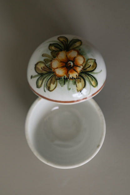 Round Floral Lidded Box