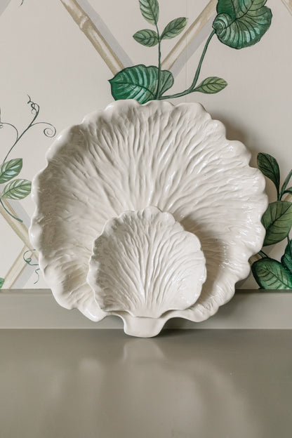 White Leaf Chip Platter