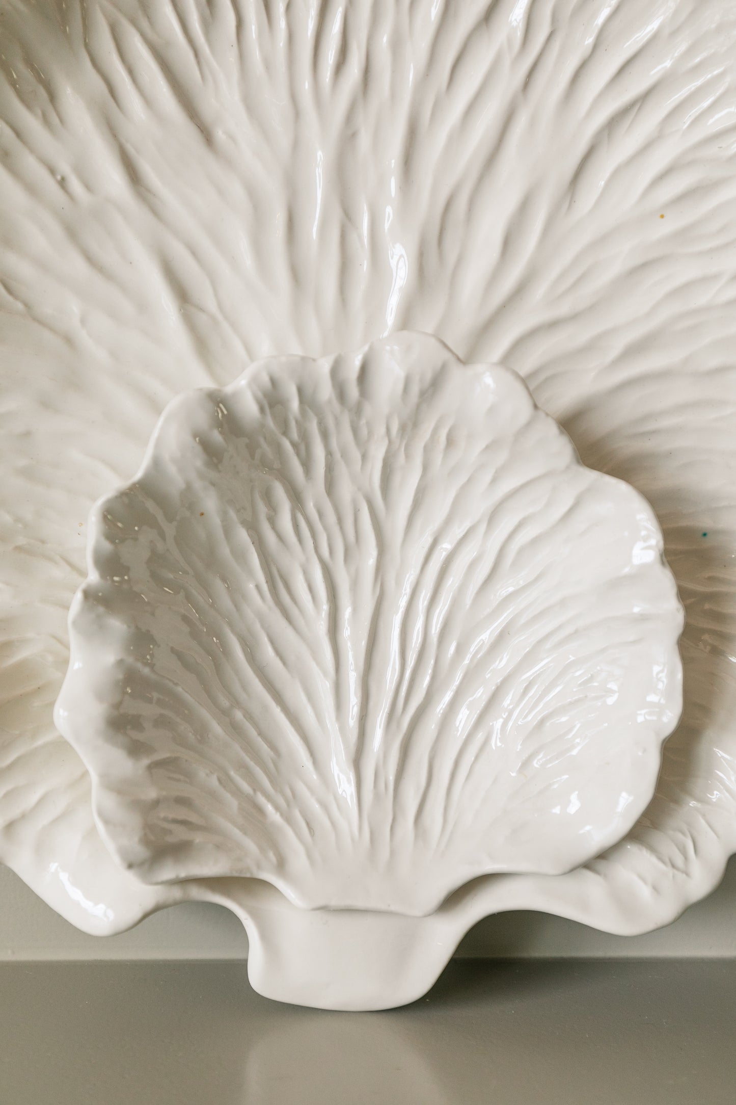 White Leaf Chip Platter